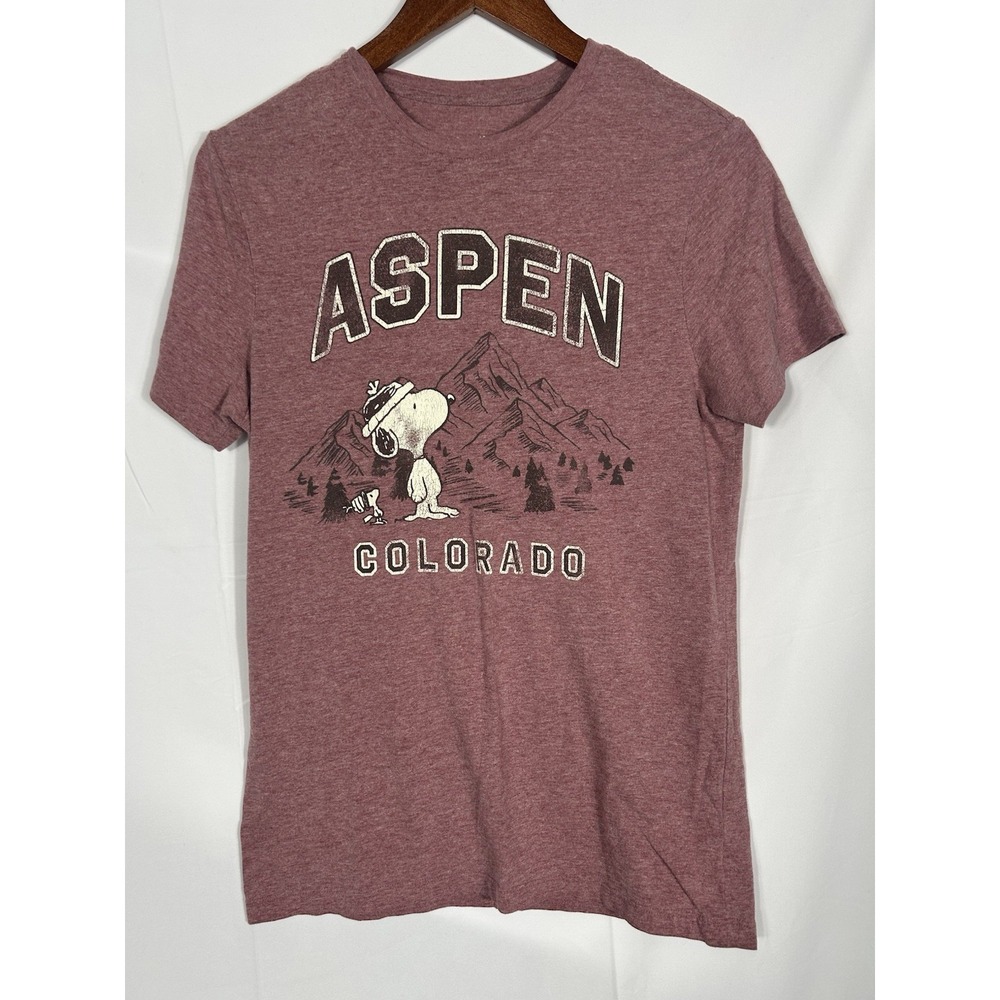 Goodfellow Mens Y2K Graphic T-Shirt Peanuts Snoopy‎ Aspen Colorado Soft Size S